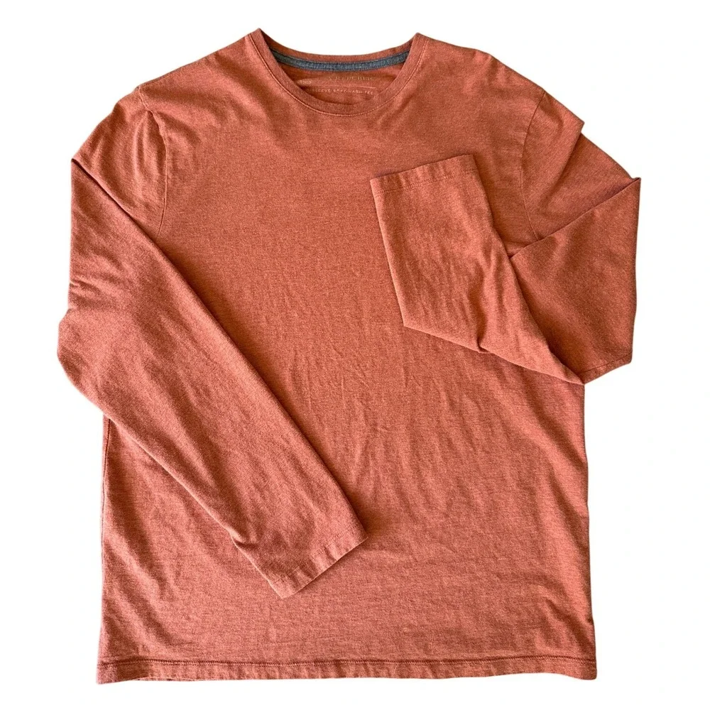 VTG 00s Banana Republic Long Sleeve Soft-Wash T Lagenlook Bundle Orange‎ Green L